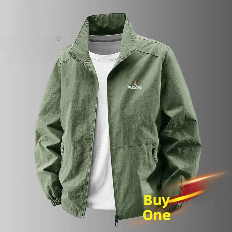 

Casual Busin Men's Slim Fit Stand Collar Jaet Spring Autumn Winter New Sle Versatile Top Spring Decoration Coat for Men