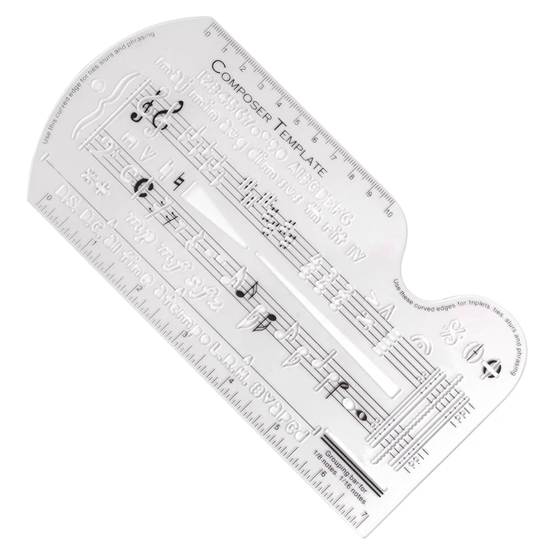 Song Writer's Composing Template Stencil For Music Notes & Symbols Staff Drawing Ruler Music Composition Accessories