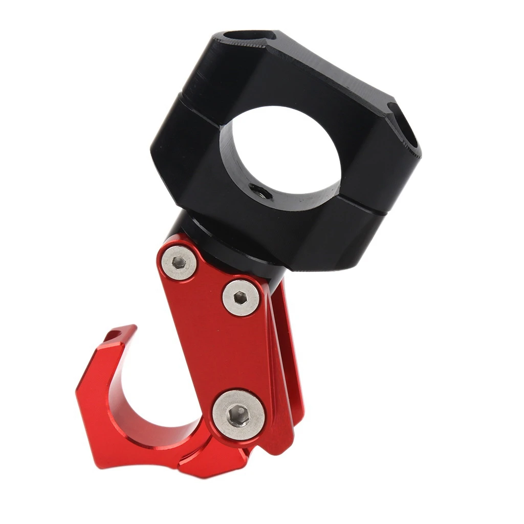 Motorcycle Handlebar 22MM-28MM Luggage Hook Claw Helmet Hook Carrier Tool Holder Universal X-ADV750/150(Red)