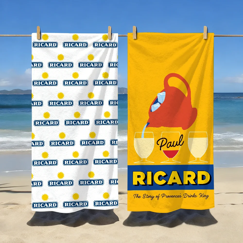 Fashion Towel Soft Pool Gift For Travel Gym Shower Camping Quick Dry Sports R-RicardS Logo Large Beach Towels