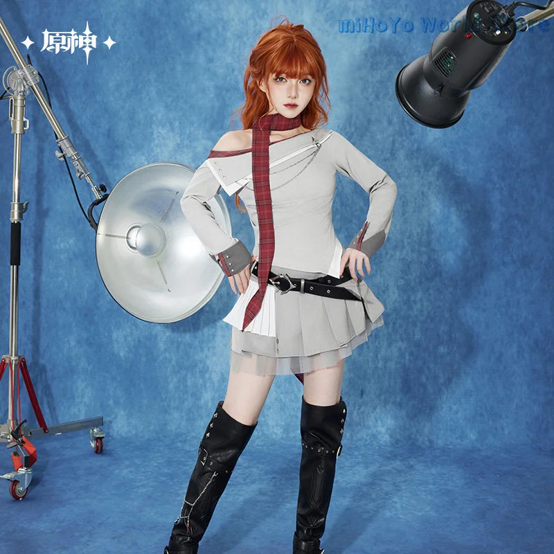 

Вязаный свитер Tartaglia Knitwear Original Genshin Impact с тематикой Тарталии, с асимметричным плечом, длинными рукавами, для косплея