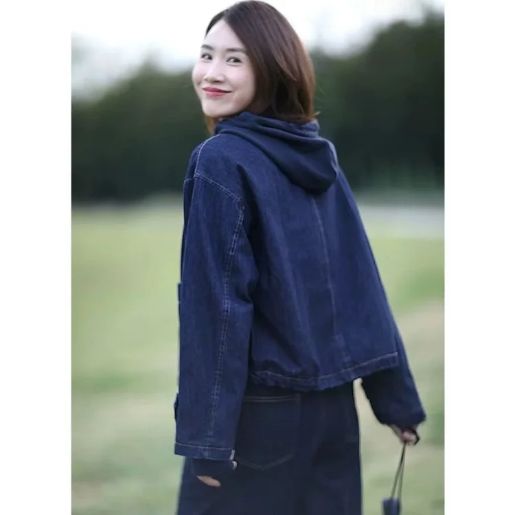 

Джинсовый джинсовый джинсовый джерт в стиле ретро, весенне-осенняя крутая повседневная рабочая одежда, ветровка, верхняя одежда, открытый кардиган