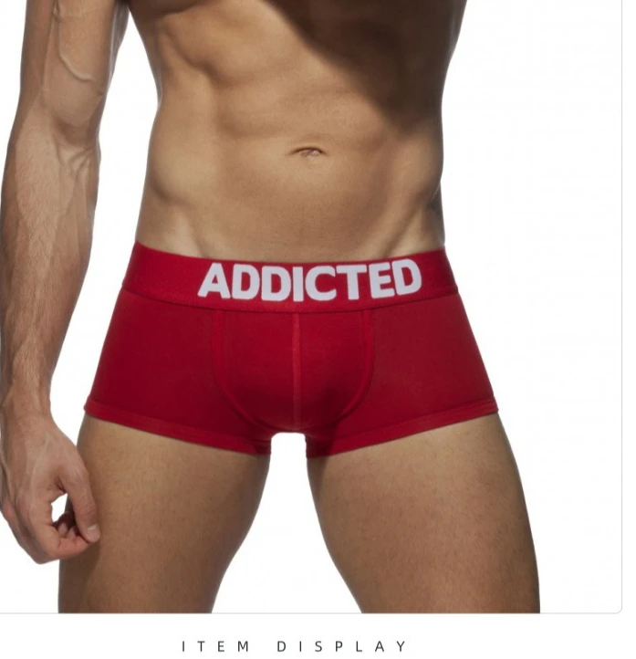 2026 new simple letter solid color classic men's boxer underwear pure cotton sweat absorption and comfort 1052