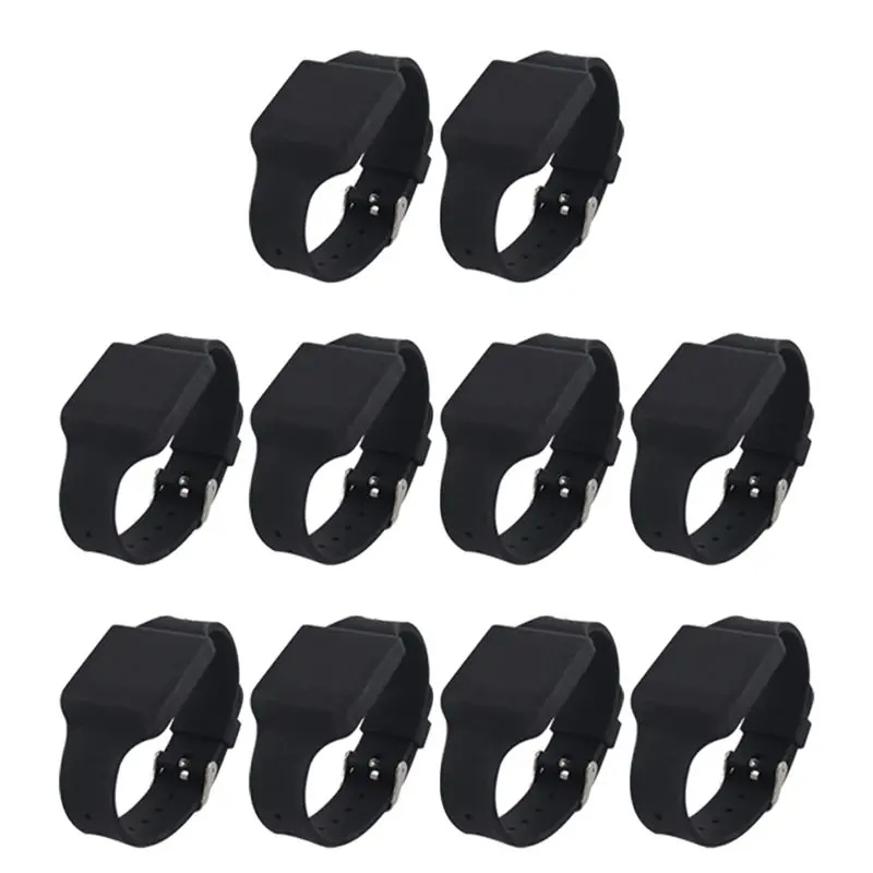 ABZW Immunity To Human Interference 860-960Mhz RFID Wristband Tag 10PCS 6M Long-Range Electronic Wristband IP68 Waterproof