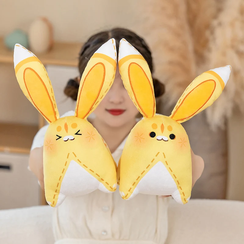 Kawaii Genshin تأثير Liyue Yaoyao تأثيري الدعائم الغار أرنب ألعاب من نسيج مخملي وسادة الكرتون أنيمي لينة بلوشي دمى فتاة هدية