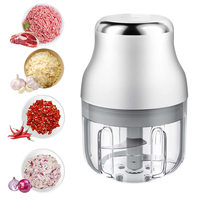 250ML Electric Garlic Chopper Wireless Mini Masher Press Chopper for Chopping and Slicing Onion Ginger Veggies Spice Baby Food