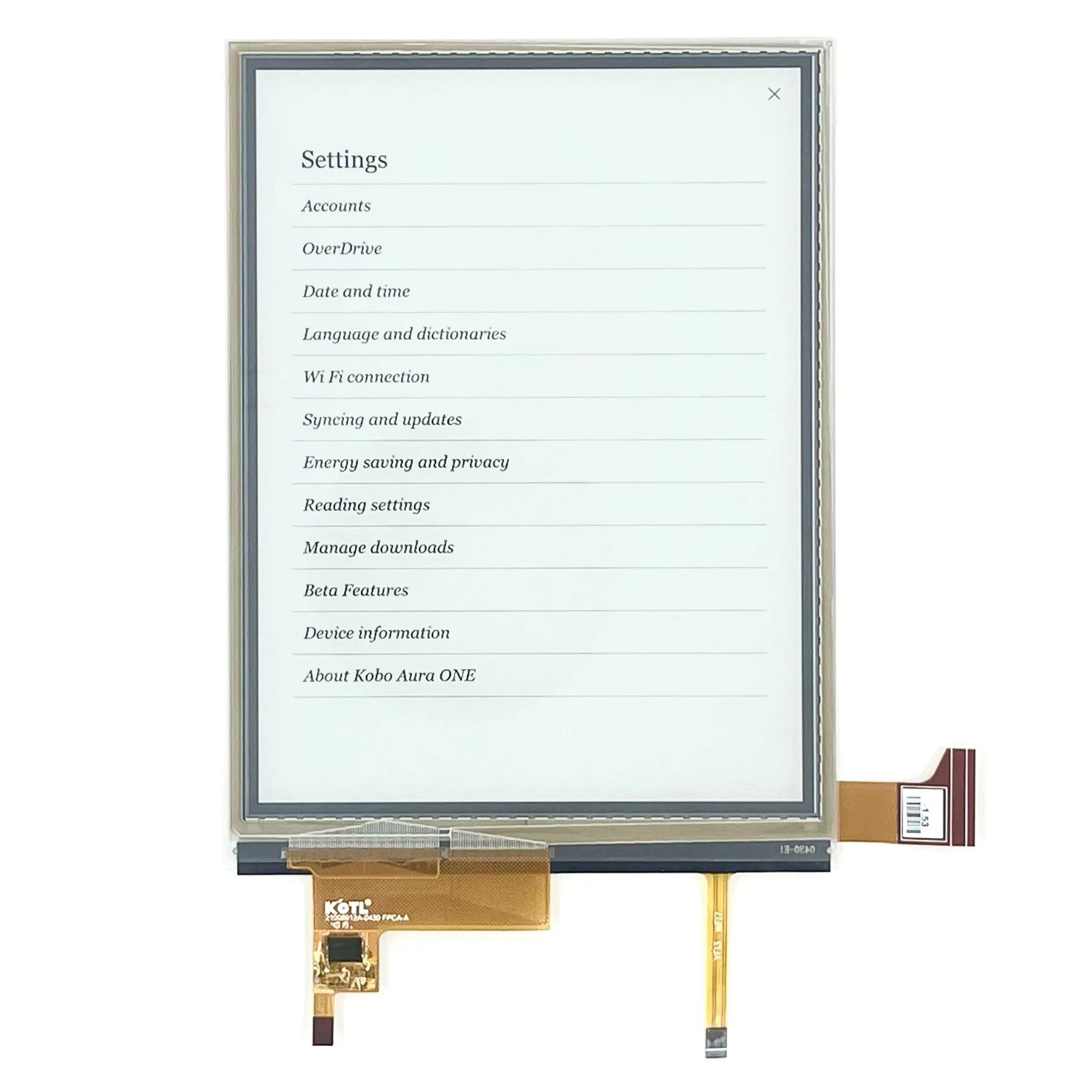 

ED078KC1 eink screen for Nook glowlight plus 7.8 New Original 7.8“ LCD Display LIKEBOOK ebook reader