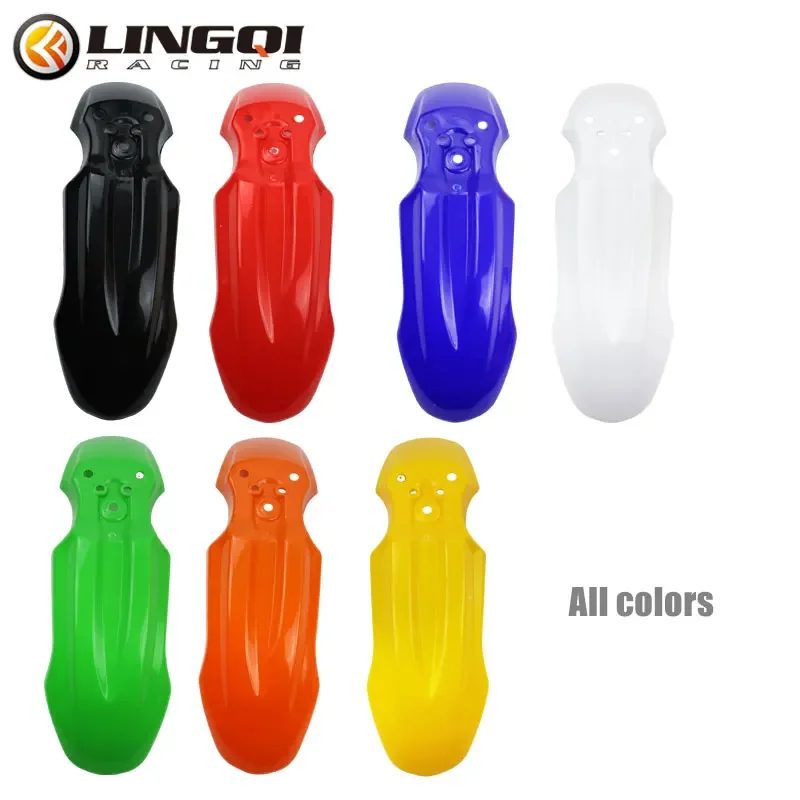 LINGQI RACING Motorcycle CRF50 Front Wheel Fender Plastic Mudguard Splash Protective Cover For CRF 50  Pit Bike Accessories