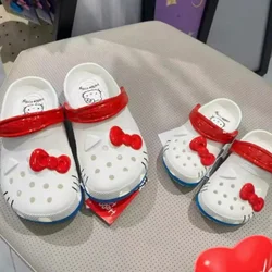 Cartoon Anime Sanrio scarpe con foro per bambini Cute Cos Hello Kitty Co sandali da spiaggia per ragazza di marca studente casa pantofola regalo di compleanno