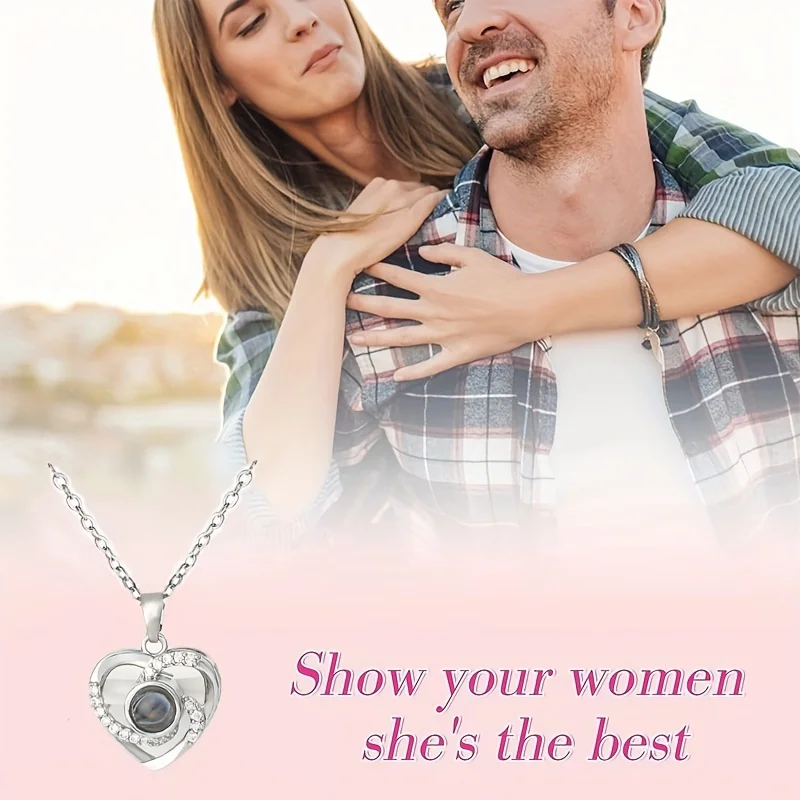 قطعة واحدة من قلادة قلادة الحب، مجموعة علب هدايا الورد الاصطناعي، لعيد الأم، عيد الحب، الزوجة، الابنة، الجدة #6