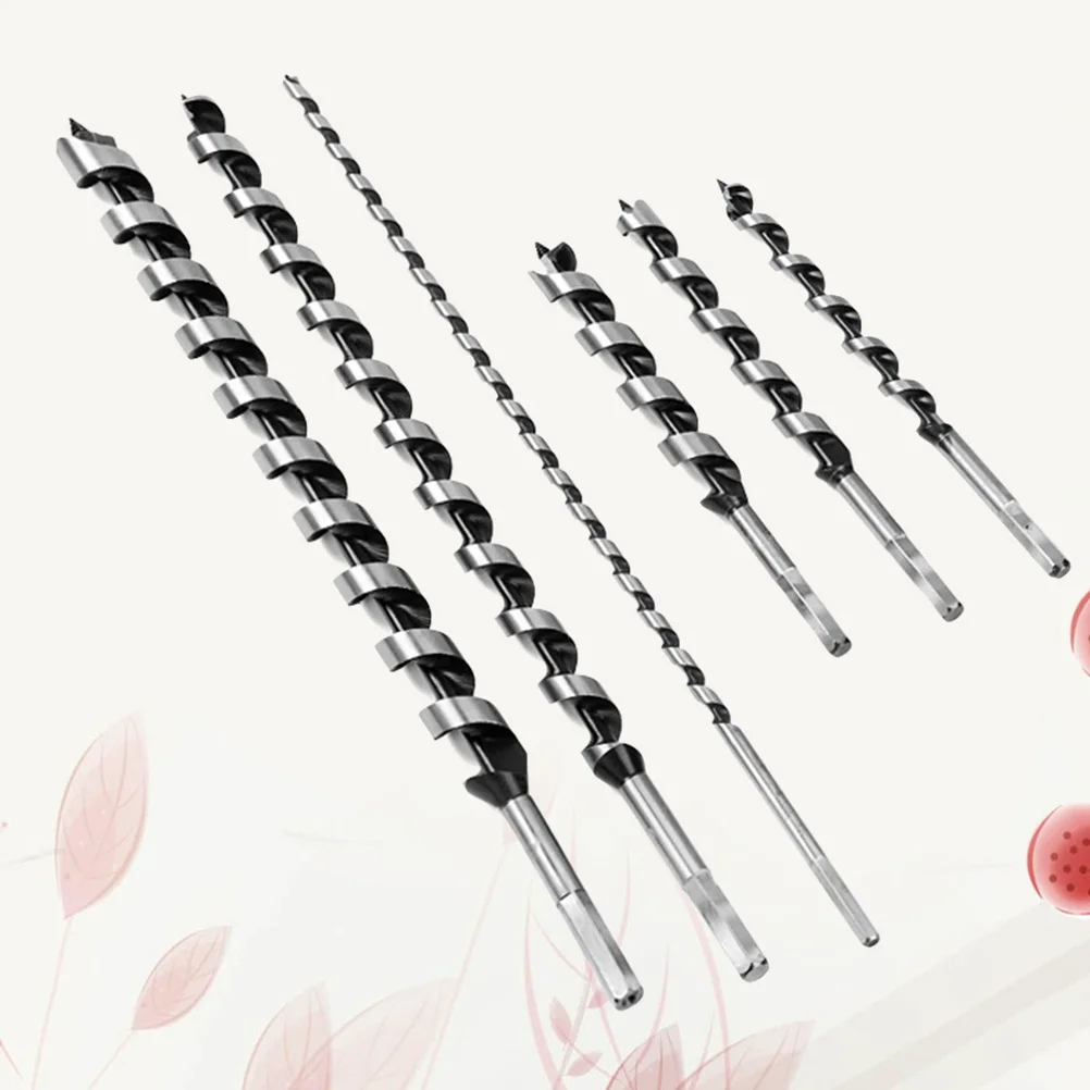 

6Pcs Wood Drilling Tool Auger Drill Bit Long Hex Handle Spiral Suitable for Woodwork Furniture Cutter Auger Drill Bit