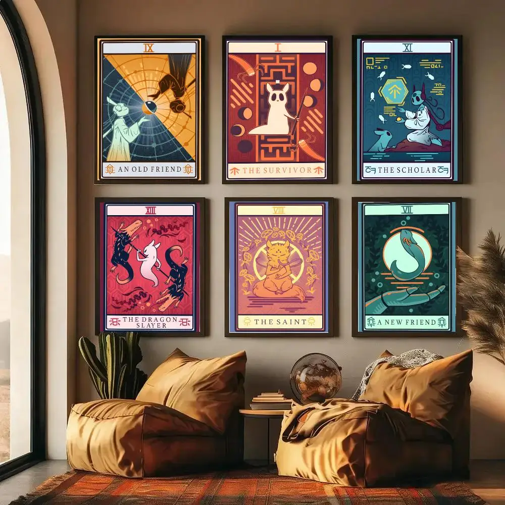 Hot Video Game Rain World Poster Self-adhesive Art Waterproof Paper Sticker Coffee House Wall Decor