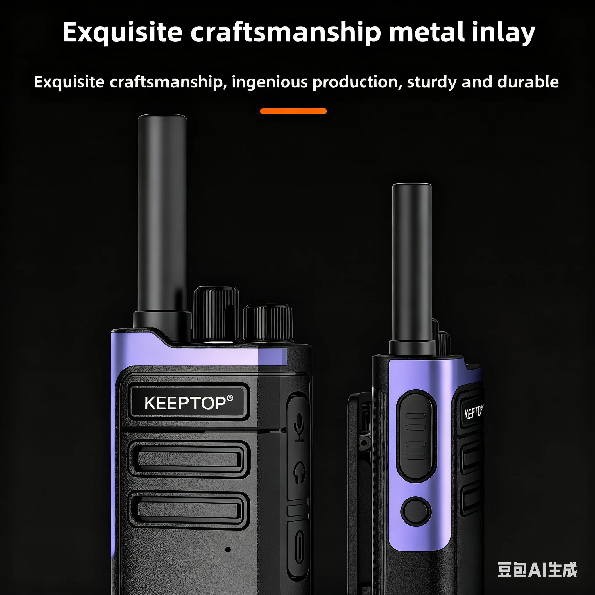 วิทยุสื่อสาร KEEPTOP 1/2 ชิ้น รุ่นมินิ พกพาสะดวก วิทยุสื่อสารแบบสองทาง UHF ชุดเครื่องรับส่งสัญญาณวิทยุสื่อสาร วิทยุสื่อสารระยะไกล