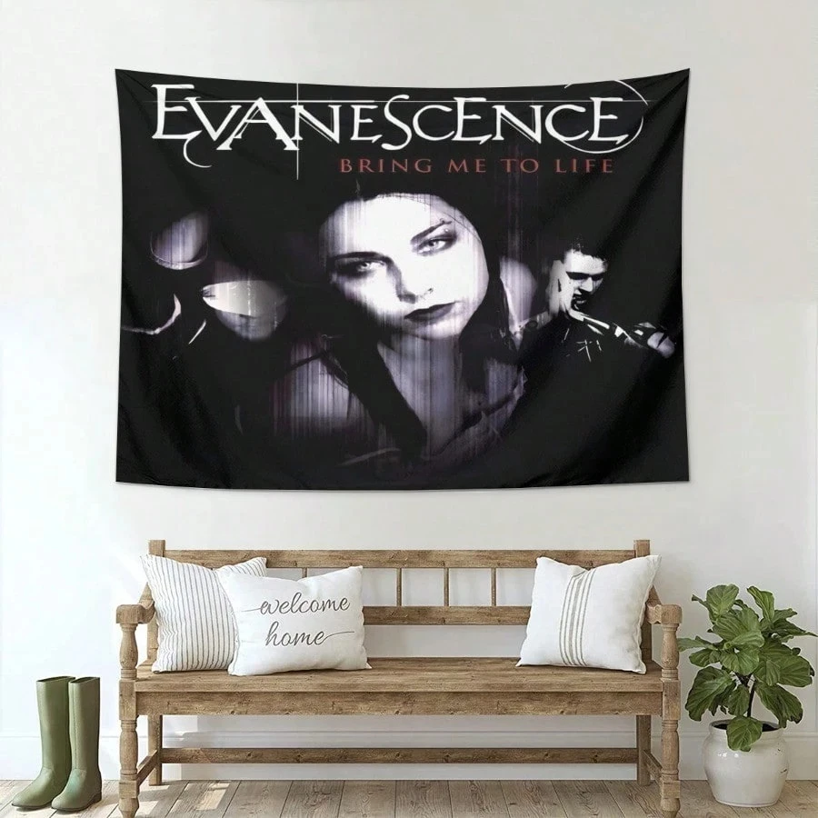 Tapisserie à thème sombre de style rock alternatif gothique — pour les fans dévoués ; Décoration murale originale pour la maison (chambre ou salon)