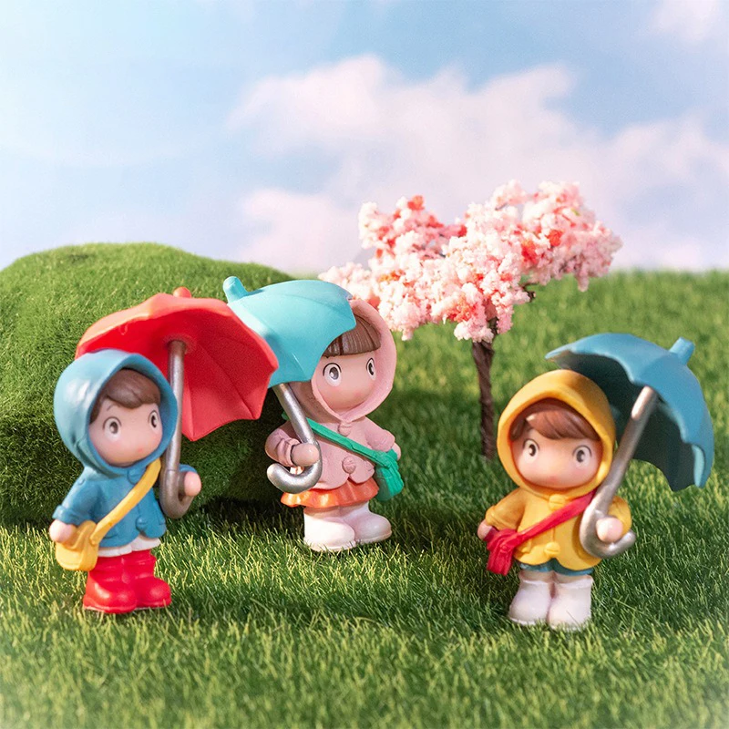 Cute Umbrella Girl Ornaments Rainy Day Creative Decorate Garden Children Gift Living Room Bedroom Office Ornament Desktop Decor