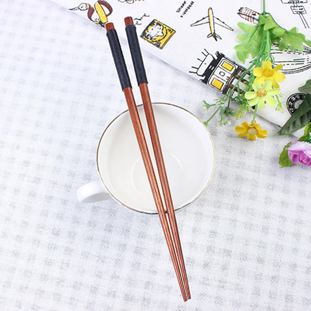 

5 Pairs/Box Wooden Chopsticks Gift Solid Reusable Sushi Dishwasher Safe Household