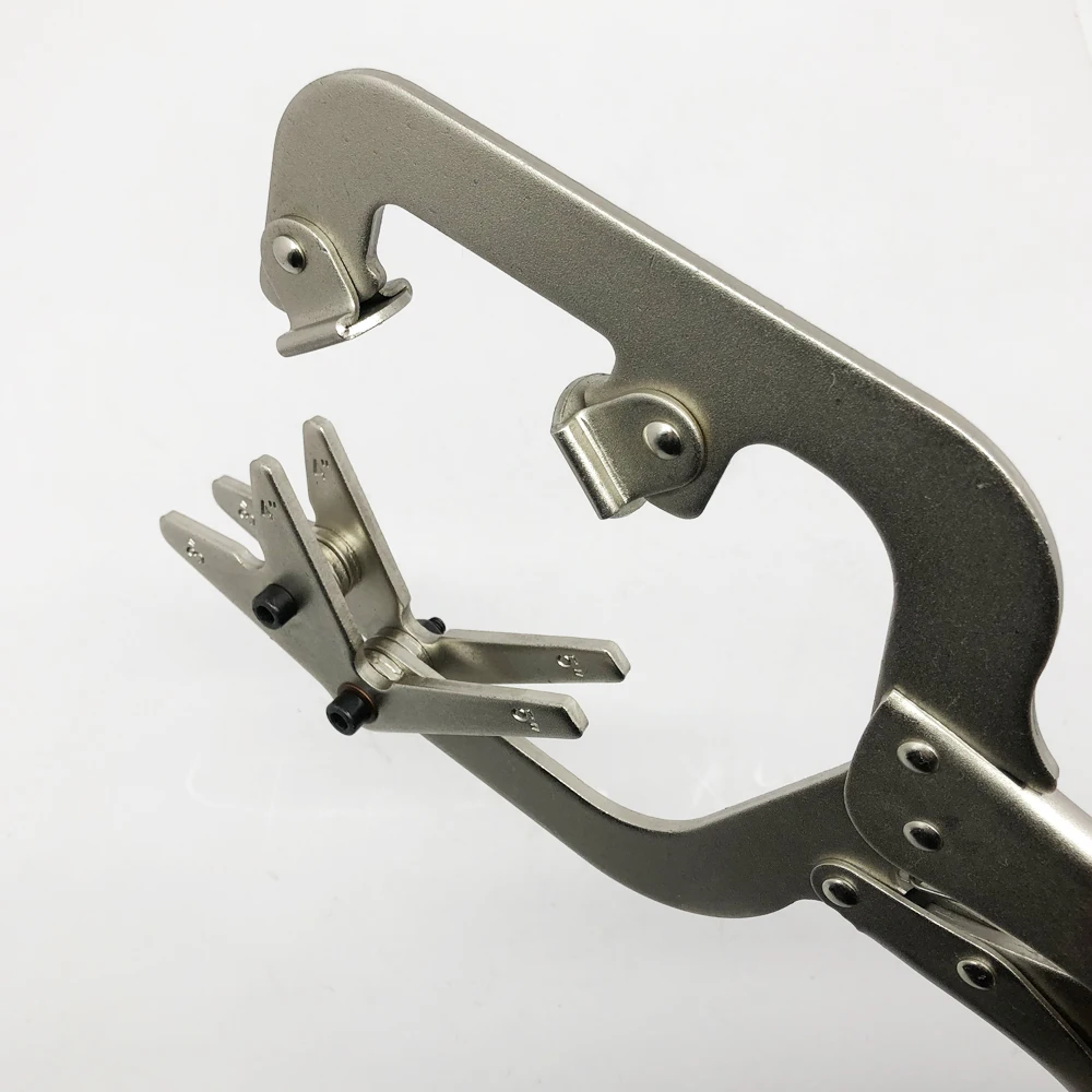 Alicates de soldadura de 14 pulgadas, abrazaderas de soldadura, alicates vigorosos de acero, abrazaderas de ángulo C de ángulo recto, boquilla de abrazadera, abrazadera de tubos de soldadura ajustables