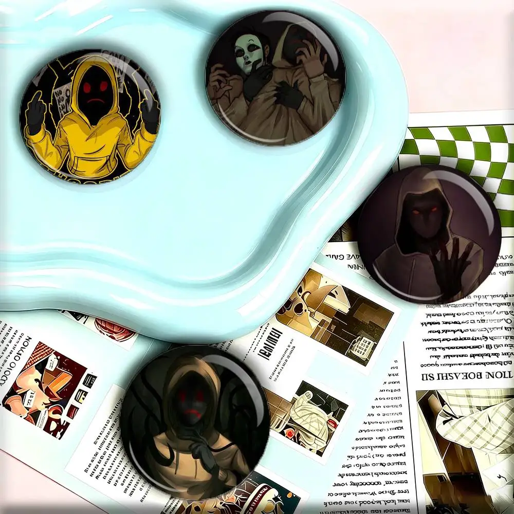 Horror M-Marble Hornets H-Hoodie  25mm 32mm 44mm 58mm 75mm Brooches Badges Pins for Accessories Gift