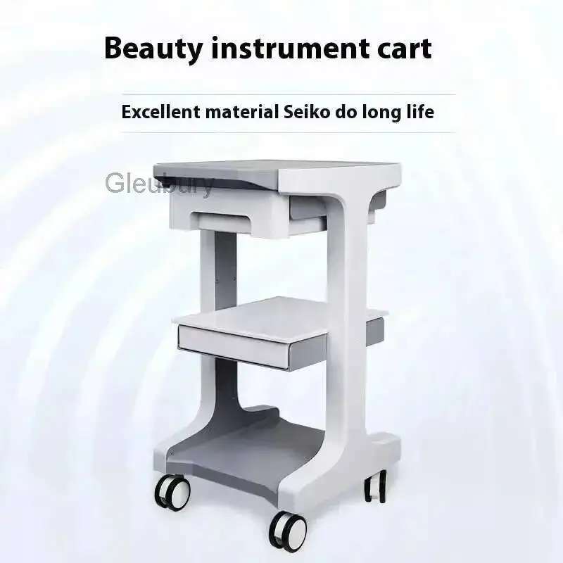 Foldable Salon Cart Drawers Beauty Salons Space-saving Anti-bumping Design Load-bearing Universal Wheels Beauty Salon Trolley image 3