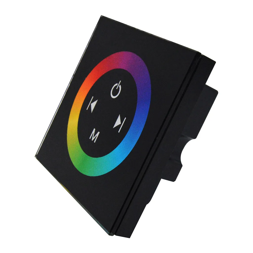 Touch Panel RGB Dimmer DC12-24V Full Color Controller for LED Strip Lighting  Black/White