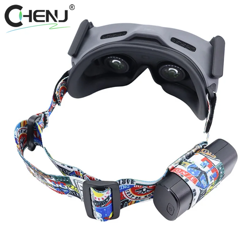 [J]Cartoon Head Band for FPV Flight Video Glasses V2 Graffiti Fixed Strap Replacement Headband Drone Accessories