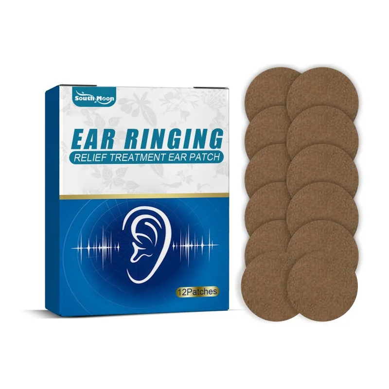 12pcs Tinnitus Relief Patch Portable Relaxing Ear Patch Prevent Vomitng Improve Listening Anti Headache for Taking Car Plane