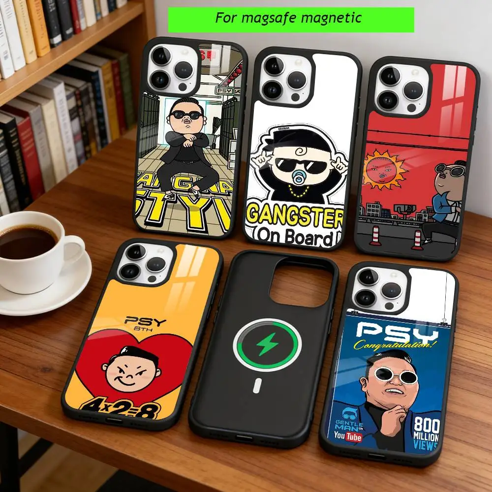 

PSY Phone Case For iPhone17,16,15,14,13,12,11 Plus,Pro Magnetic with Magsafe Wireless Charging