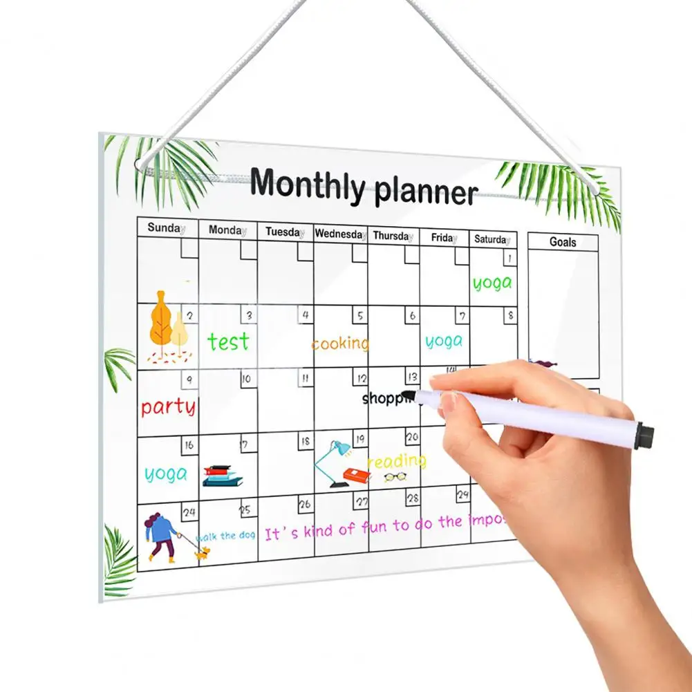 Weekly Planner Message Board Stain-free Planner Board Reusable Fridge Weekly Planner Whiteboard for Refrigerator for Home