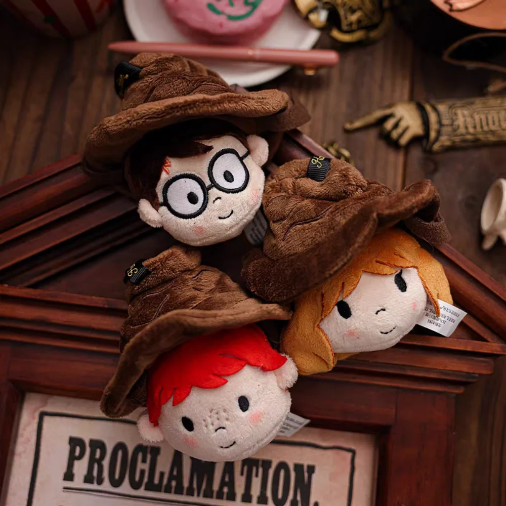 Genuine Harry Potter Ron Plush Dolls Cartoon Hermione Kawaii Telescopic Rebound Toys Student Backpack Decoration Girls Gifts