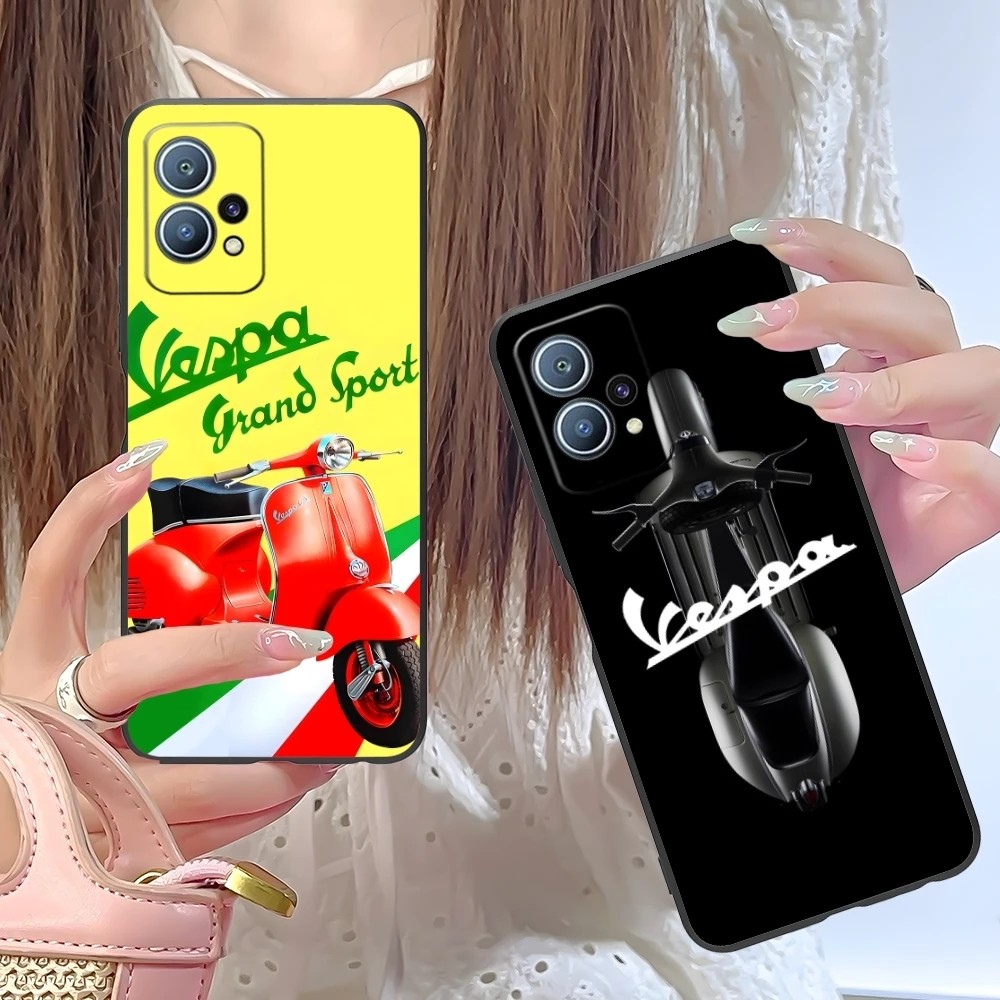 Painting V-Vespa Mobile Cell Phone Case for Huawei P60 P50 P40 P30 P20 P10 P9 P8 Pro Lite Plus Black Soft Phone Cover Shell