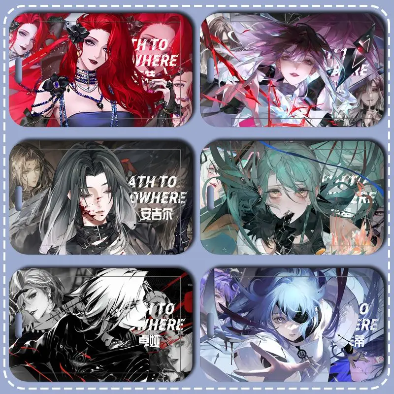 Anime Path to Nowhere  Game Raven shalom School Card Meal Card Bus Travel Card Cover KeyChain Pendant