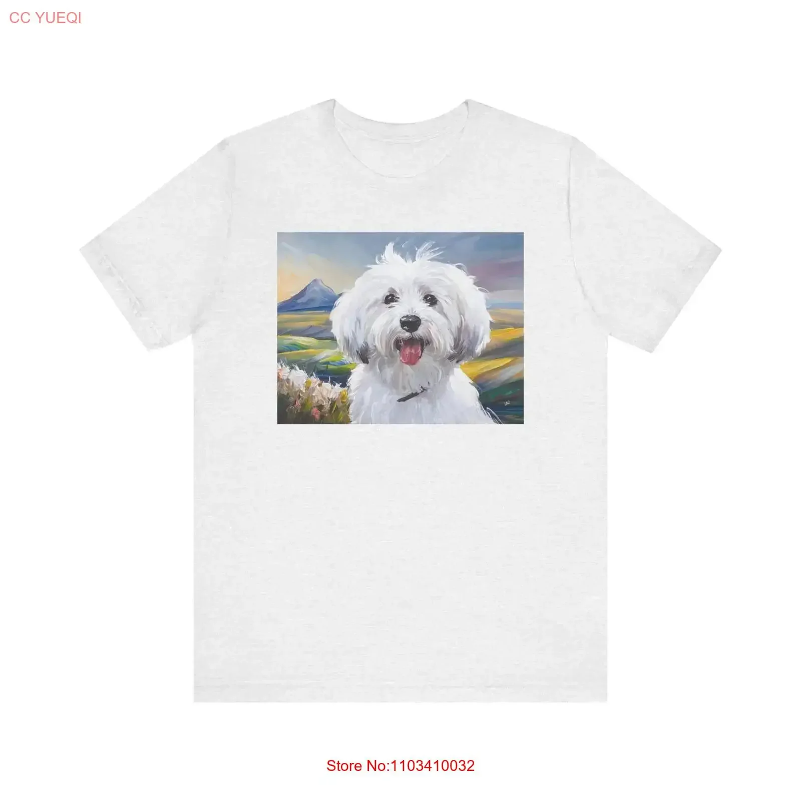 Футболка из джерси Coton de Tulear, винтажная стильная модная унисекс, растянутый удобный домашний топ для повседневной носки