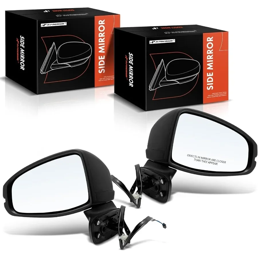 Pair 2 Driver and Passenger Side Power Door Mirror for Honda Fit 20152020 NonHeated Manual Folding Black Smooth Exterior Rear V