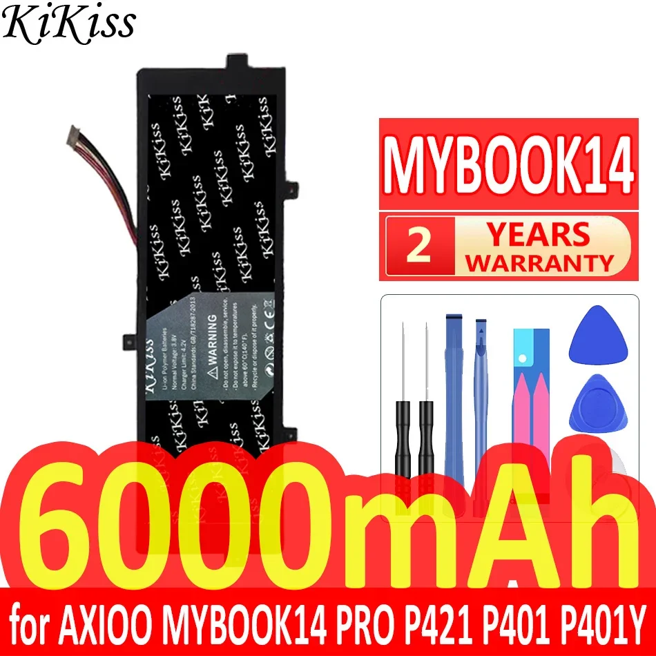 

Аккумулятор KiKiss 6000 мАч для ноутбука AXIOO MYBOO K14 Pro k14Pro P421 P401 P401Y, 10 контактов, 7 проводов