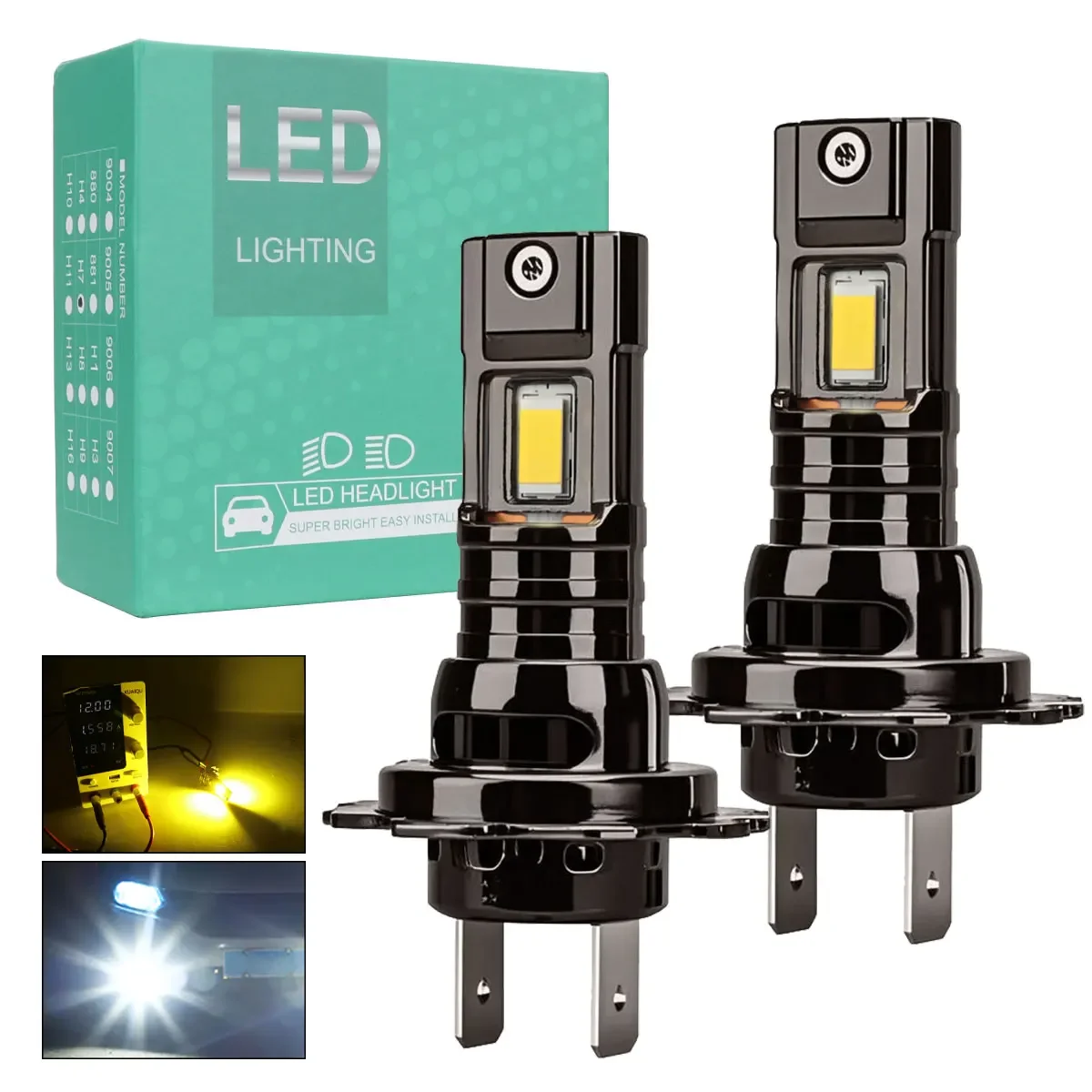 

2 шт. H7 светодиодные фары Canbus беспроводные мини светодиодные H4 автомобильные фары 3570 чип супер яркие автоматические противотуманные фары для Yamaha Kawasaki Suzuki