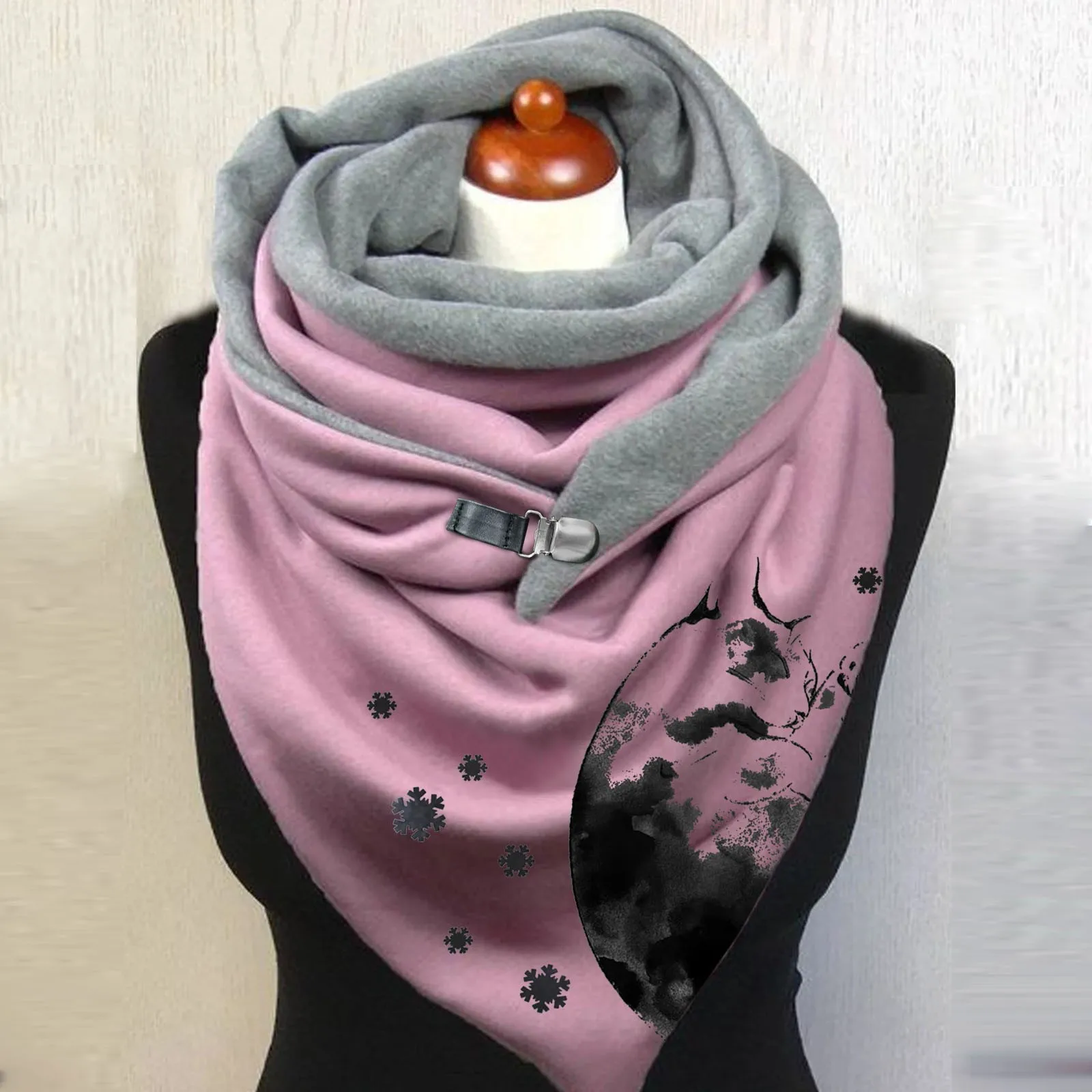 

Women series Printing Scarf Fashion Multi-Purpose Shawl ScarfSatin Finish Shawl The Four Seasons Design Warm Fashion Print