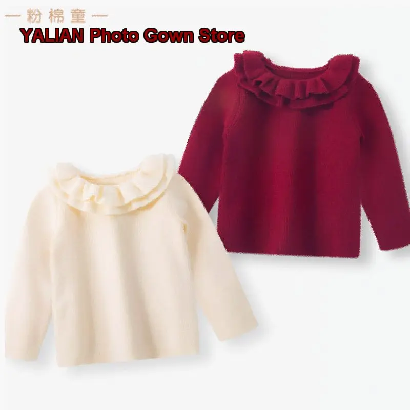 Girls Autumn Winter Chic Pullover Baby Girl Knit Base Layer Children's Winter New Year Innerwear