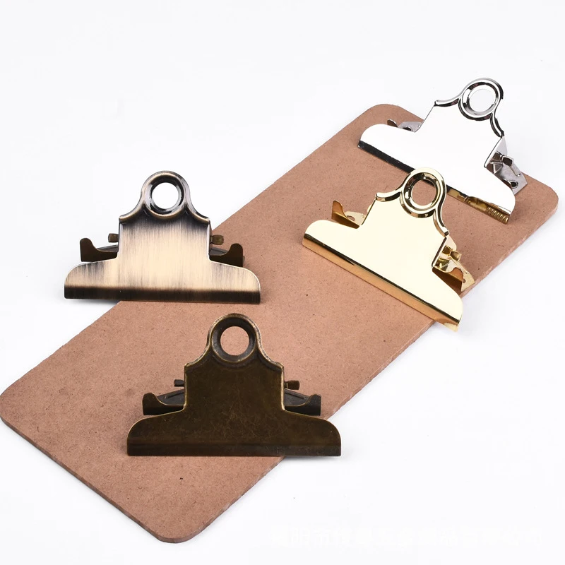 Creative Gold/ Silver Color Sketch Clip for drawing pad A4 A5 Writing Pad Clipboard Clips School Office Customized Stationery