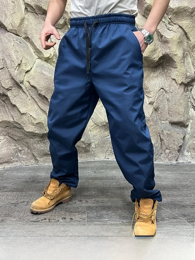 

Уличные Thiened Fce зимние ветрозащитные водонепроницаемые повседневные брюки с эластичной резинкой на талии, мужские длинные брюки, одежда для отдыха