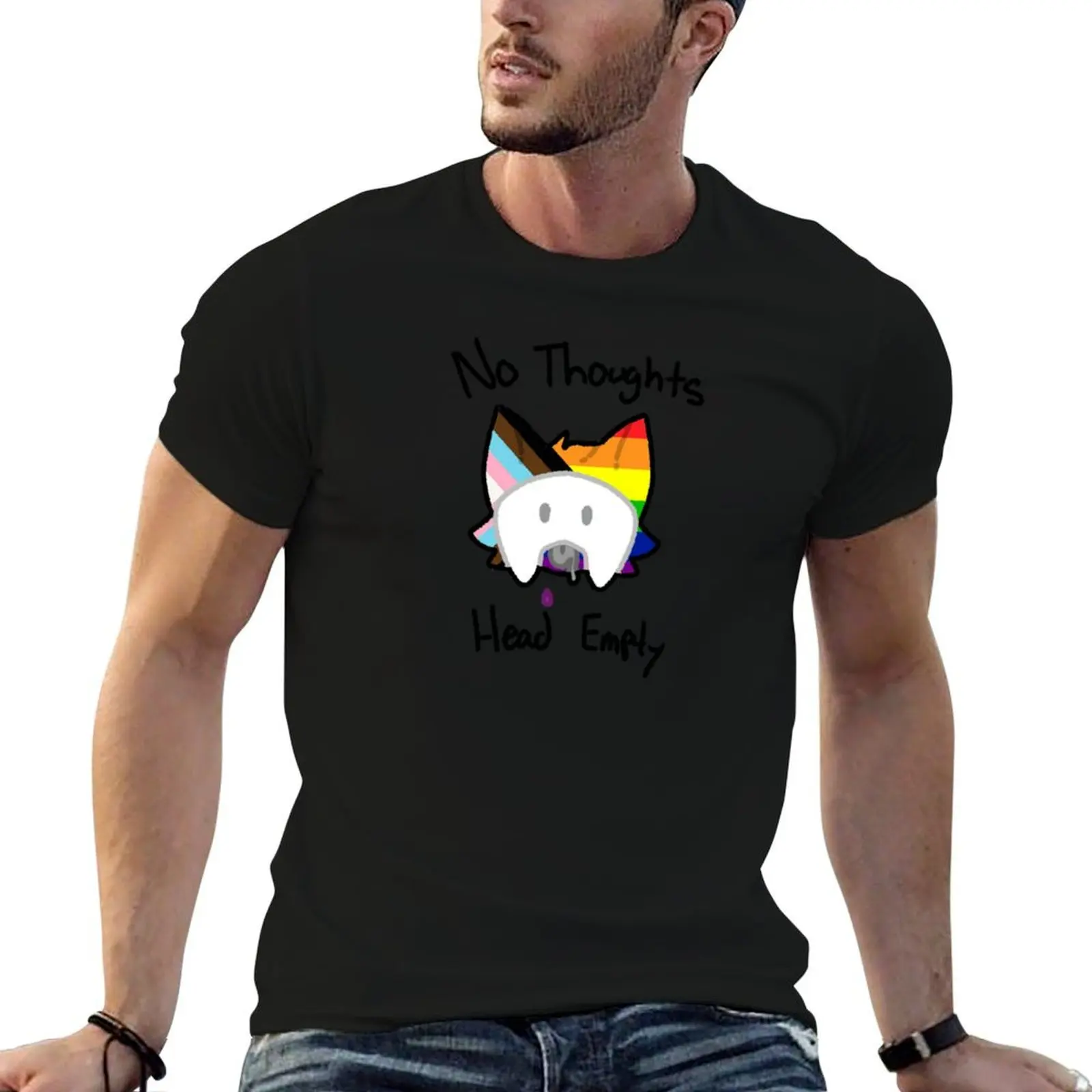 Slime Pup (No thoughts, head empty) T-Shirt Art Pattern Printed Casual Top