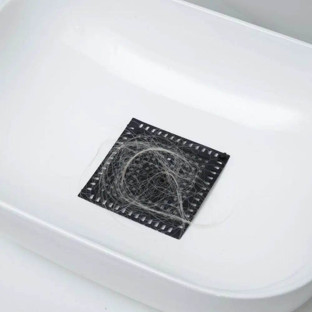 304 Stainless Steel Floor Drain Filter Silicone Edging Round/Square Bathtub Hair Catcher Rust-proof Removable