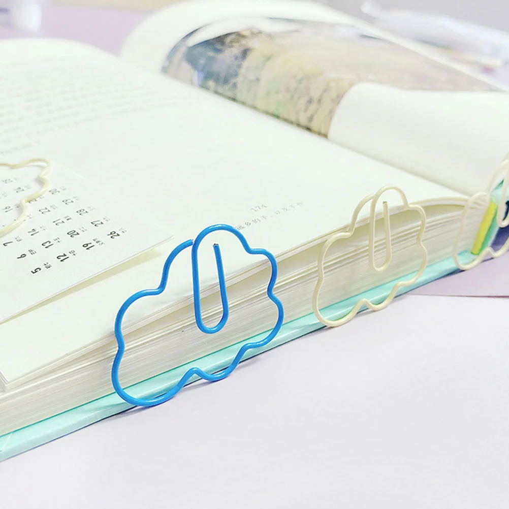 20 Pcs Jumbo Paper Clips Cloud Paperclip Bulk Office Document Child Bookmark Tassels