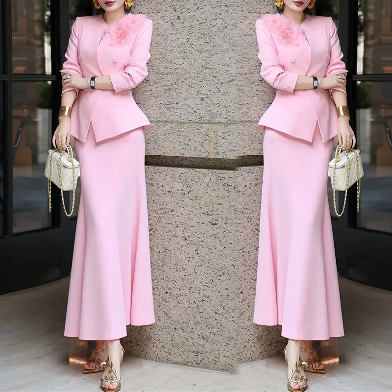 

Advanced Fashion Women's Set New Autumn and Winter Temperament Top Age Reducing Skirt Elegant Women's Two-piece Set