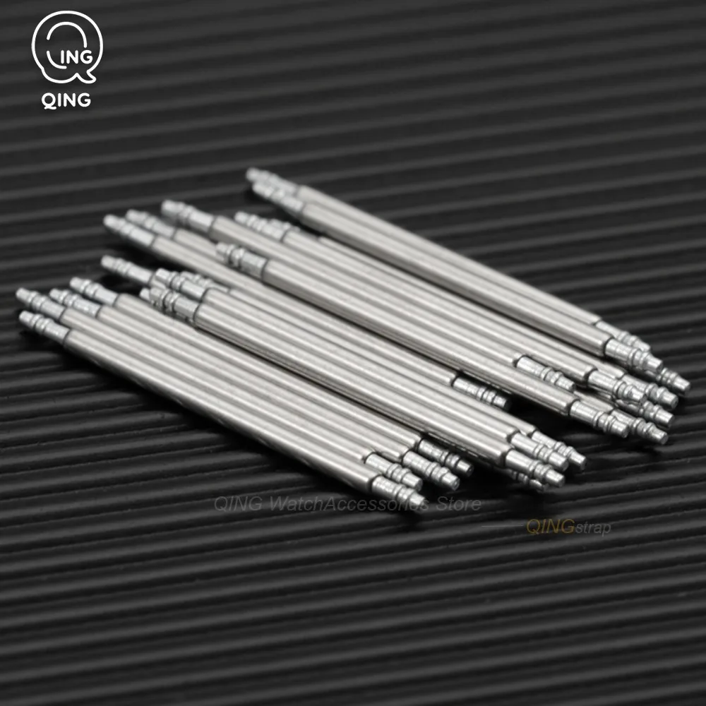 20pcs Stainless Steel Spring Bars 1.3/1.5/1.8mm Straps Link Pins Fits 12 14 16 18mm 19mm 20mm 21mm 22mm 24mm 26mm Metal Link Pin