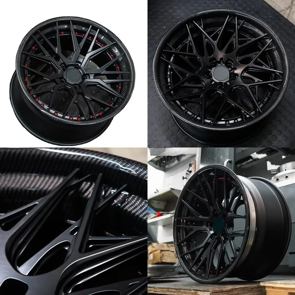 Custom OEM Deep Dish Car Carbon Fiber Wheel for Adui Urus C8 Wheel Rim 18 19 21 20 22 Inch Forged Alloy 5x127 5x120