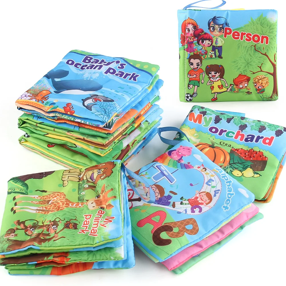 Baby cloth books for 0-3 years old, infant cognitive books, and educational toys for intelligence and early education