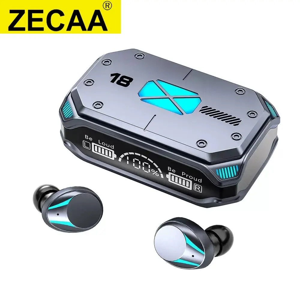 

ZECAA Mecha In Ear Bluetooth Wireless TWS Game Headset Digital Video Game Stereo Sound Earphone Bluetooth Wireless Game Headset