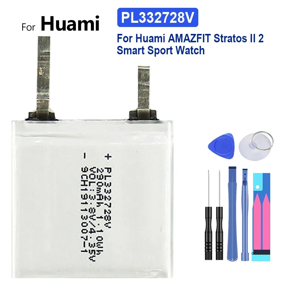 Battery for Huami Amazfit T-rex Pro/Res Sport 2/verge Lite Global/Stratos II 2 A1609/Ares Bip GTR/sports Watch