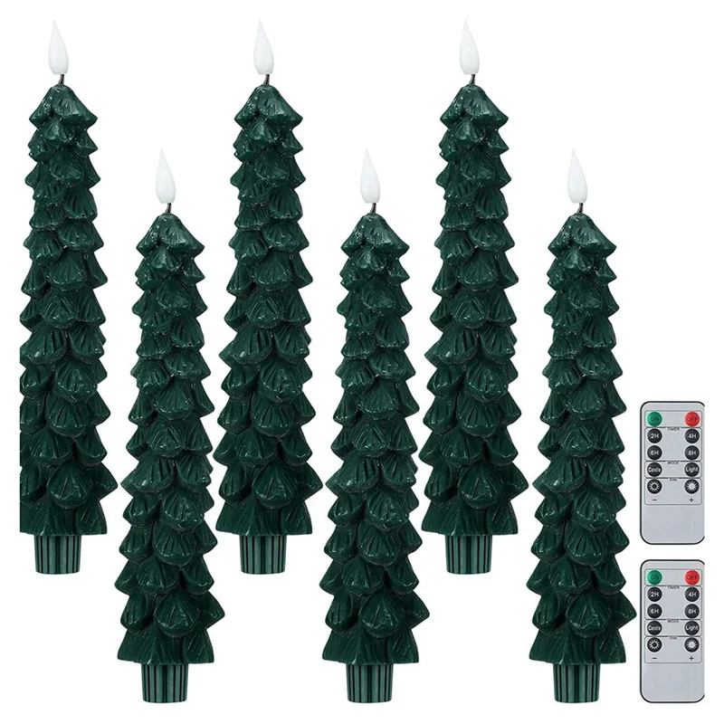 

A07F-LED Christmas Pine Cone Simulation Candle Lamp Christmas Decorative Atmosphere Modeling Lamp Christmas Candle Set