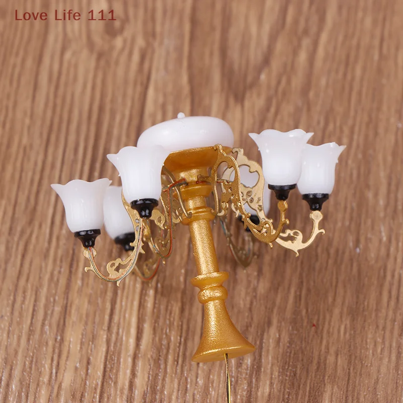 New Miniature Dollhouse Ceiling Lamp Wall Light Desk Lamp Mini LED Lighting Home Decoration Doll Furniture Toy Can Be Bright
